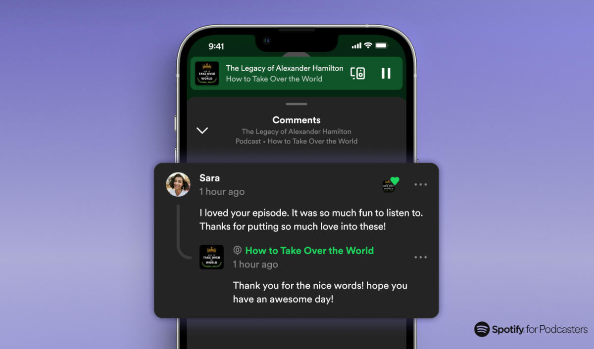 Spotify is launching a comment section for podcasts