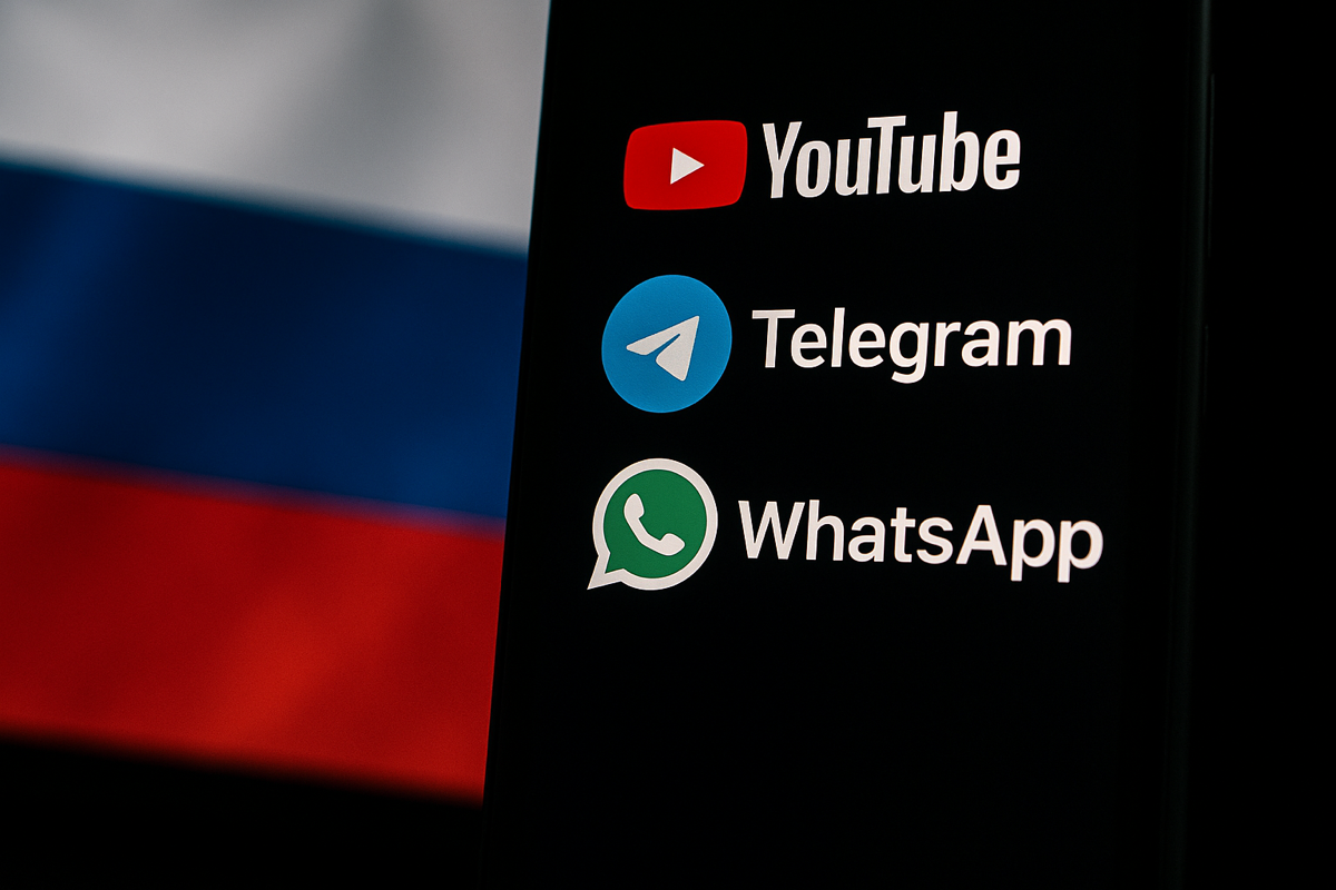 Russian Blacks Out WhatsApp, Telegram, and YouTube